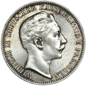Germany, Prussia, Wilhelm II, 3 Marks Berlin 1910 A
