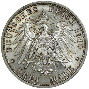 Niemcy, Prusy, Wilhelm II, 3 Marki Berlin 1910 A
