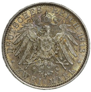 Germany, Prussia, Wilhelm II, 2 marks 1913