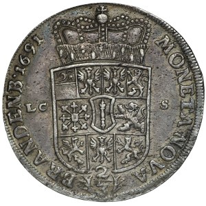 Niemcy, Prusy, Fryderyk III, 2/3 Talara 1691 LCS
