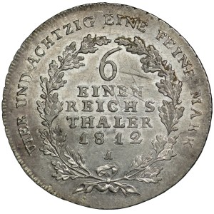 Niemcy, Prusy, Fryderyk Wilhelm III, 1/6 talara 1812 A