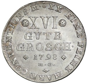 Germany, Braunschweig-Wolfenbüttel, Karl Wilhelm Ferdinand, 16 Gute Groschen 1798 MC