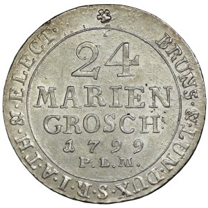 Niemcy, Braunschweig-Calenberg-Hannover, Georg III, 24 Mariengroschen 1791 C, Clausthal