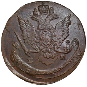 Rosja, Katarzyna II, 5 kopiejek 1786, Suzun
