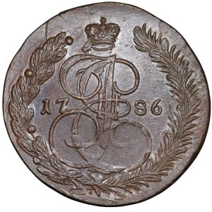 Rosja, Katarzyna II, 5 kopiejek 1786, Suzun