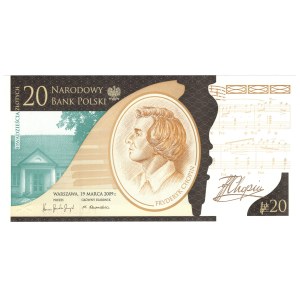 III RP, 20 złotych 2009, Fryderyk Chopin