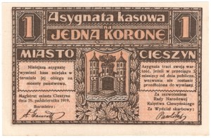 Cieszyn (Teschen), 1 crown 1919