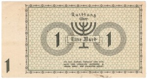 Ghetto in Lodz, 1 mark 1940, series A - 6 digits