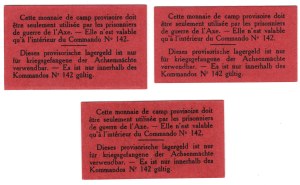 Francja, bony na 5, 10, 50 francs - Commando No 142, A. OLIER, Clermont-Ferrand