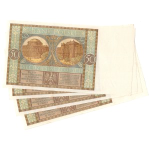 50 złotych 1929, seria EL - kolejne numery