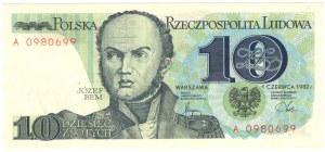 PRL, 10 zloty 1982, series A