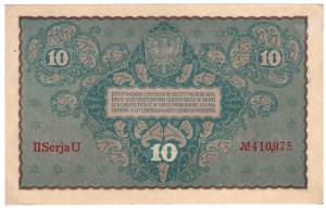 10 Polish marks 1919, 2nd Series U