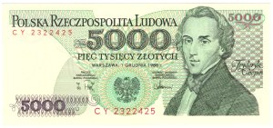 People's Republic of Poland, 5000 gold 1988, CY series - rarer series