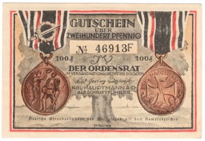 Poznan, 200 fenig 1922, propaganda banknote