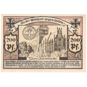 Toruń, 200 fenigów 1922, banknot propagandowy