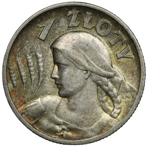 II RP, 1 zloty 1925 (with dot), London Woman and ears