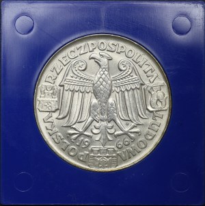 People's Republic of Poland, 100 gold 1966, sample SILVER - Mieszko and Dabrowka