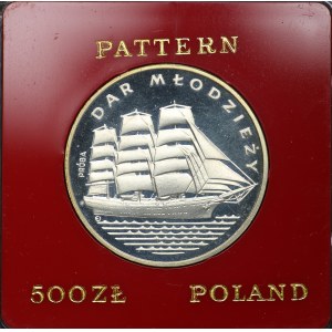 PRL, 500 złotych 1982, próba SREBRO - Dar Młodzieży