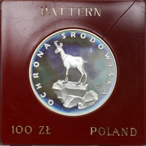 People's Republic of Poland, 100 gold 1979, sample SILVER - Environmental Protection, Kozica