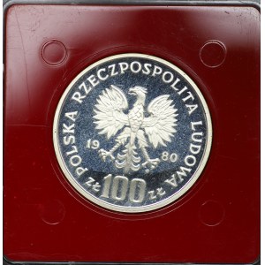 PRL, 100 złotych 1988, próba SREBRO - Jan Kochanowski