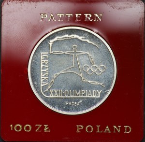 People's Republic of Poland, 100 gold 1980, sample SILVER - Games of the XXII Olympiad