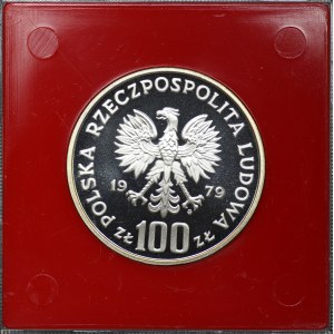 PRL, 100 złotych 1979, próba SREBRO - Ludwik Zamenhof