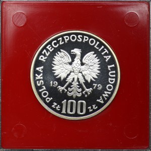People's Republic of Poland, 100 gold 1979, sample SILVER - Ludwik Zamenhof