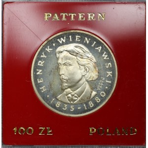 PRL, 100 złotych 1979, próba SREBRO - Henryk Wieniawski