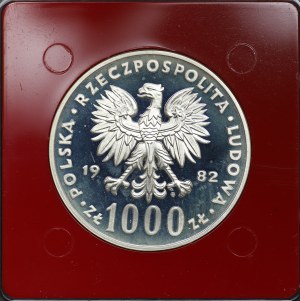 People's Republic of Poland, 1000 gold 1982, sample SILVER - John Paul II