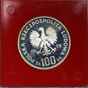 People's Republic of Poland, 100 gold 1979, sample SILVER - Environmental Protection, Lynx