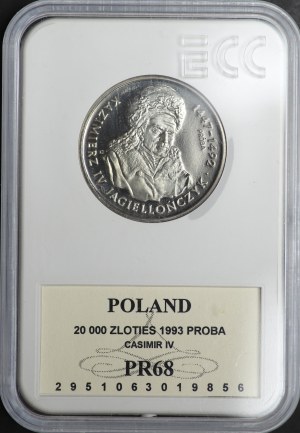 200 000 złotych 1993, próba NIKIEL - Kazimierz IV Jagiellończyk, popiersie