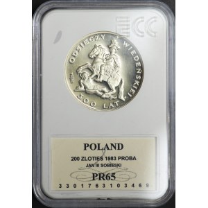 PRL, 1000 złotych 1983, próba SREBRO - 300 Lat Odsieczy Wiedeńskiej