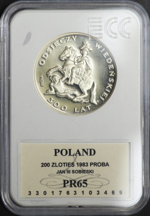 People's Republic of Poland, 1000 zlotys 1983, sample SILVER - 300 Years of the Battle of Vienna.