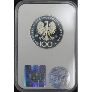 PRL, 100 złotych 1976, próba SREBRO - Kazimierz Pułaski