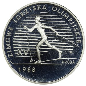 People's Republic of Poland, 1000 gold 1987, sample SILVER - Olympic Games 1988