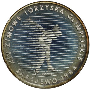 People's Republic of Poland, 500 gold 1984, sample SILVER - XIV Olympic Winter Games Sarajevo