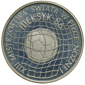 PRL, 500 złotych 1986, próba SREBRO - MŚ w piłce nożnej, Meksyk 1986