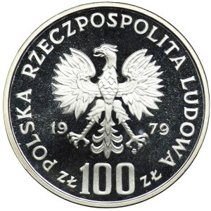 People's Republic of Poland, 100 gold 1979, sample SILVER - Environmental Protection, Kozica