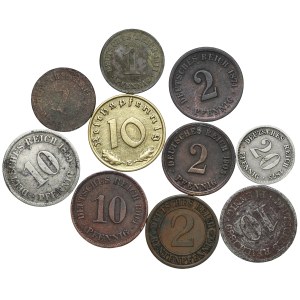 Niemcy, monety obiegowe - zestaw 19 sztuk