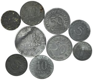 Germany, circulation coins - set of 19 pieces