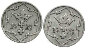 Free City of Danzig, 5 fenig 1923 - set of 2 pieces