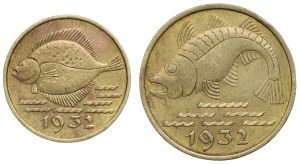 Free City of Danzig, 5 and 10 fenig 1932 - set of 2 pieces