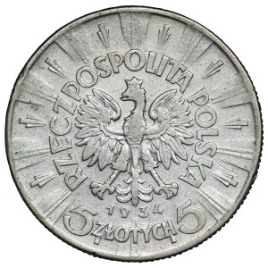 II RP, 5 zloty 1934, Józef Piłsudski