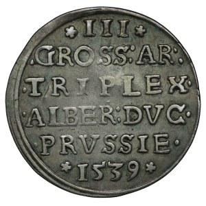 Prusy Książęce, Albrecht Hohenzollern, Trojak 1539, Królewiec