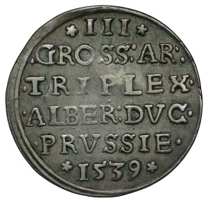 Ducal Prussia, Albrecht Hohenzollern, Trojak 1539, Königsberg