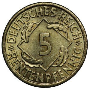 Niemcy, Republika Weimarska, 5 fenigów 1923 A
