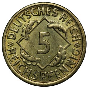 Niemcy, Republika Weimarska, 5 fenigów 1924 A