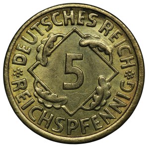 Germany, Weimar Republic, 5 fenig 1924 A