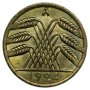 Germany, Weimar Republic, 5 fenig 1924 A