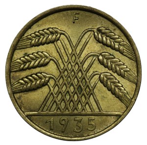 Germany, Weimar Republic, 10 fenig 1935 F